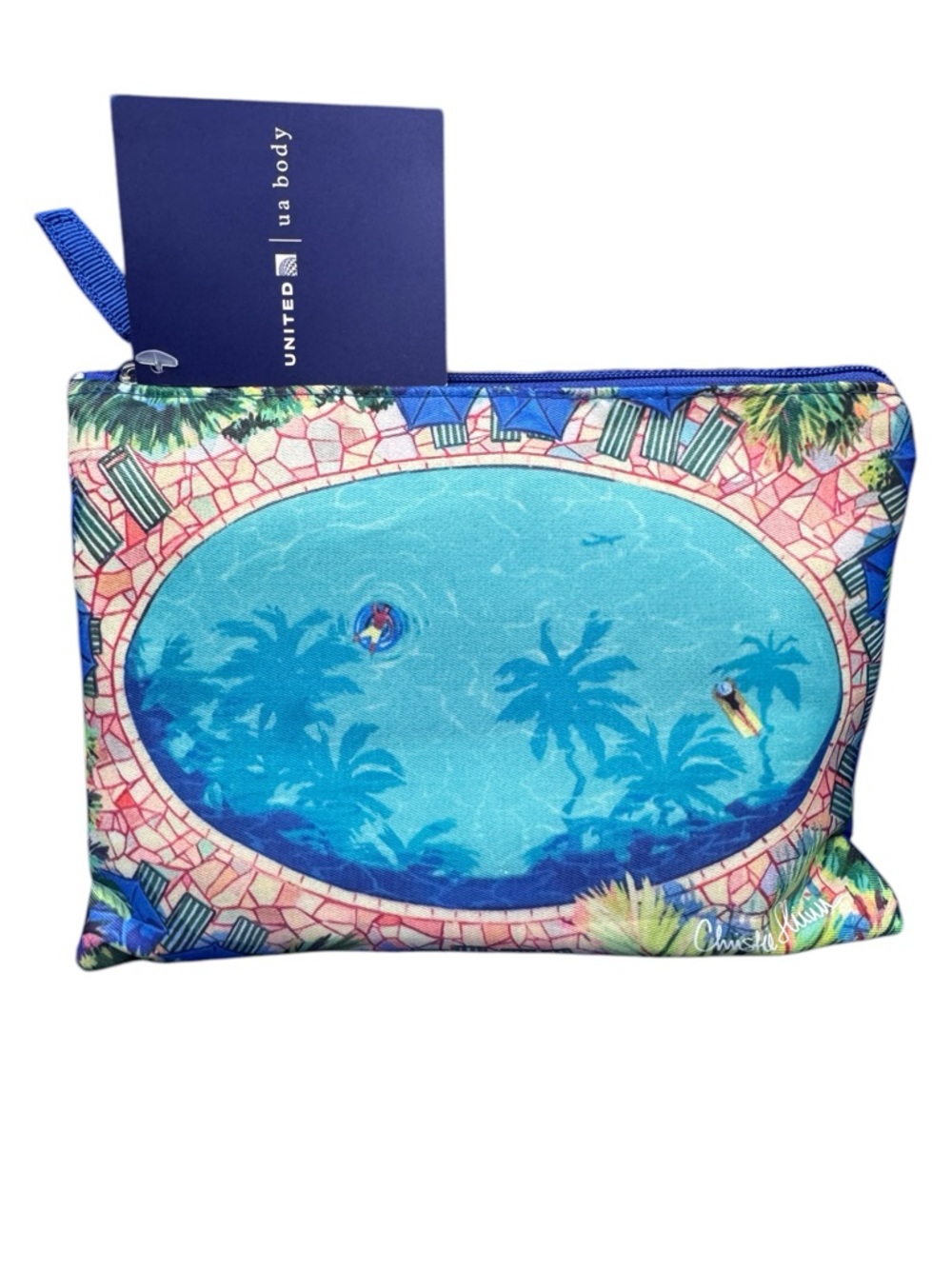 United Airlines Inflight Amenity Kit Christie Shinn Hawaii Zip Pouch Set